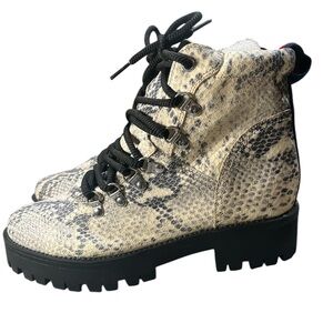 Steve Madden BAM Snakeskin Combat Boots